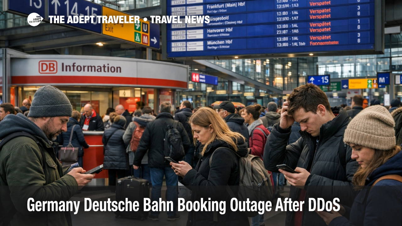 Deutsche Bahn booking outage forces travelers in Berlin Hauptbahnhof to rely on station boards and queues
