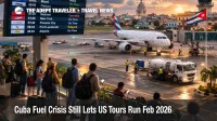Cuba fuel crisis tours continue, but HAV flight boards show delays as jet fuel limits raise rebooking risk