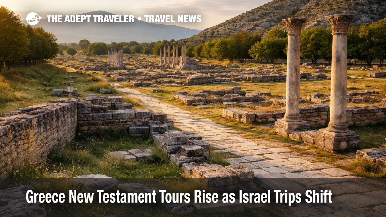 Greece New Testament tours planning view of Philippi ruins, showing a clear mainland Paul site choice for 2026 itineraries