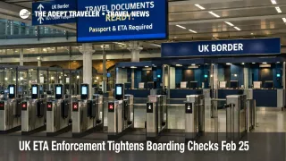 UK ETA boarding checks at St Pancras on Feb 25, 2026, show travel authorization screening before UK trains