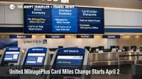 United MileagePlus card miles change, United check in kiosks show Basic Economy rules and award discount reminder