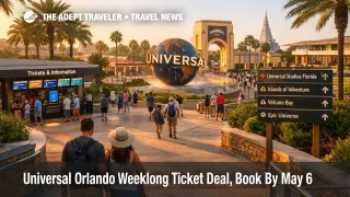 Universal Orlando weeklong ticket deal, light crowds at park entry as travelers plan 6 or 7 days across all parks