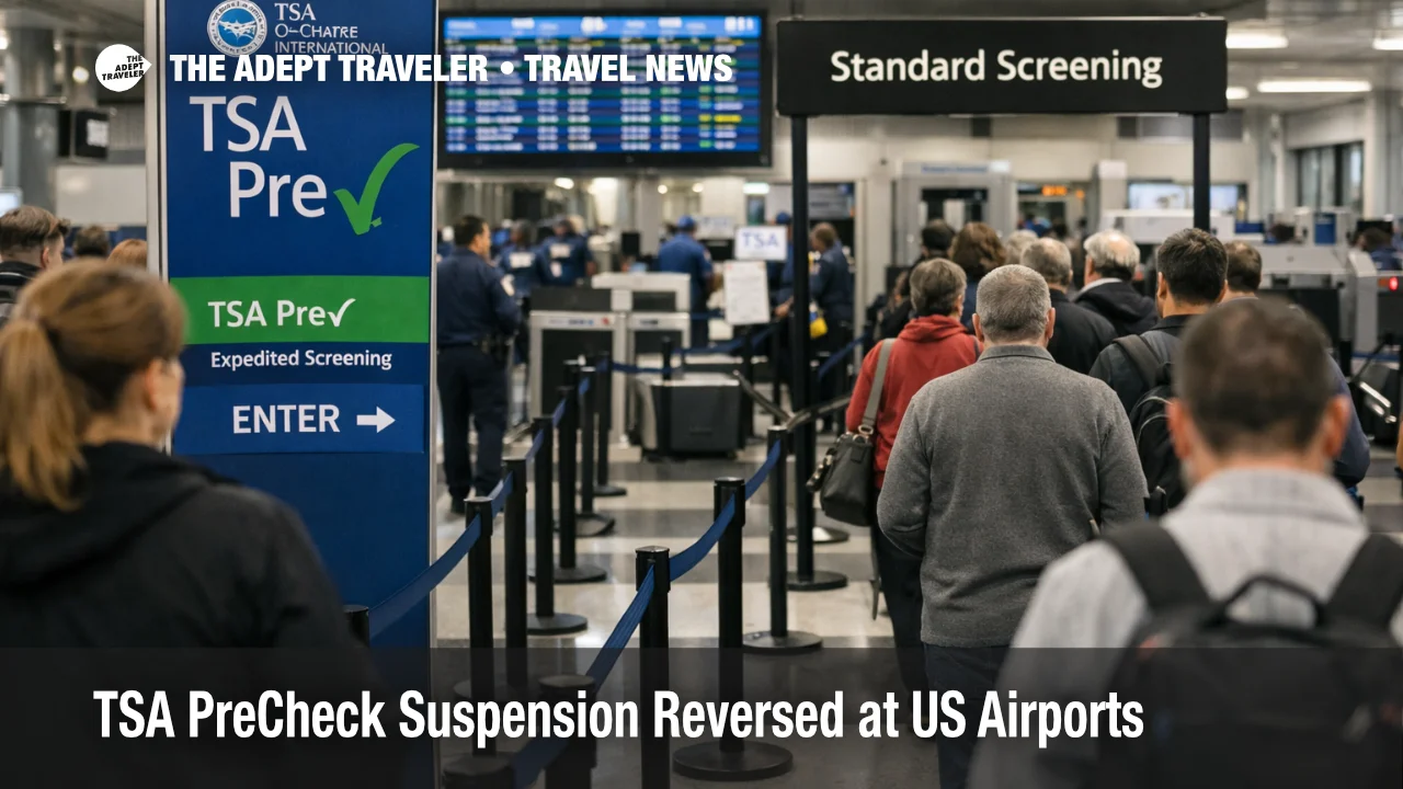 TSA PreCheck suspension reversed, travelers still face longer airport lines as Global Entry stays paused during shutdown