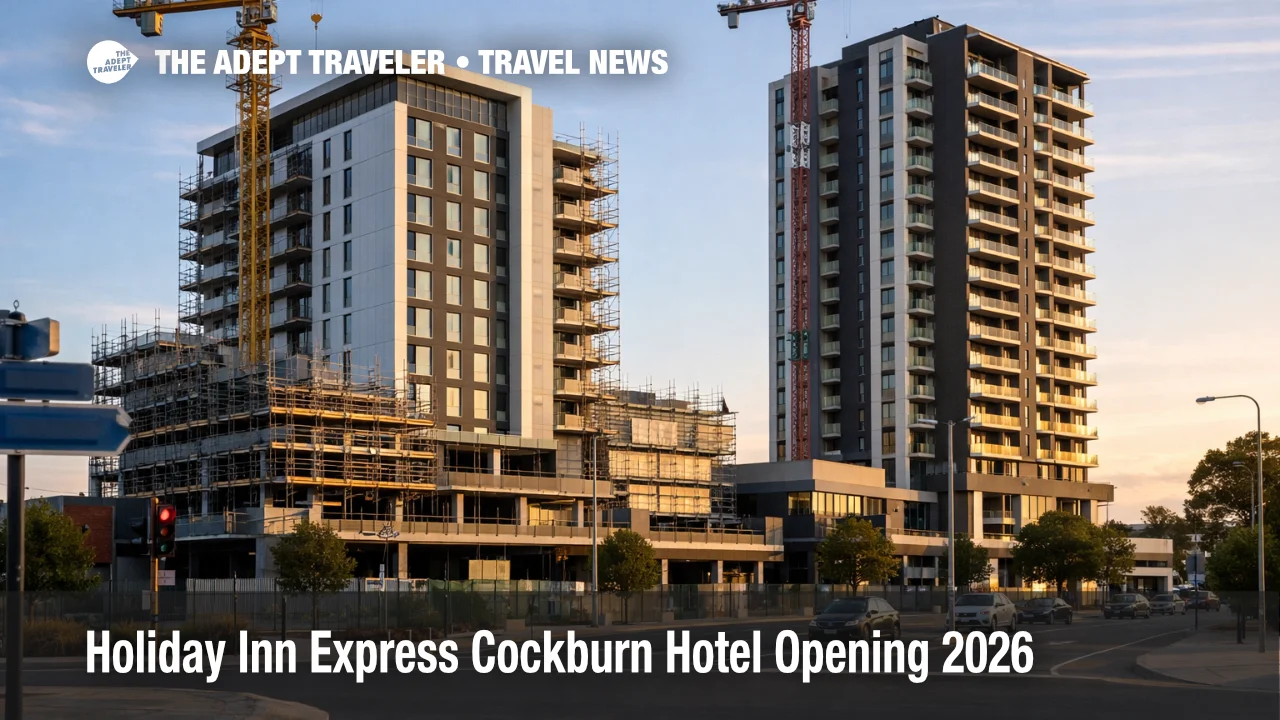 Holiday Inn Express Cockburn opening site in Perth's south, new hotel tower rising in a mixed use development