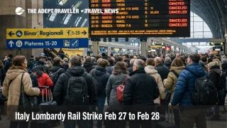 Italy rail strike Lombardy, travelers crowd Milano Centrale as canceled trains disrupt airport and regional connections