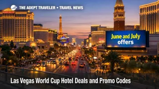 Las Vegas World Cup hotel deals shown by Strip resorts at dusk, highlighting June and July 2026 stay offers