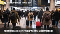 Northeast Corridor rail recovery at Penn Station, crowds rebook after blizzard, boards show mostly normal departures