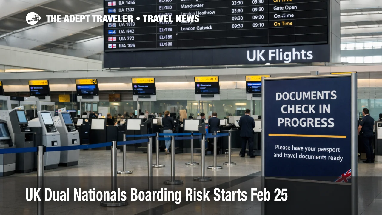 UK dual nationals boarding risk at Heathrow check in as Feb 25 passport and entitlement checks go live