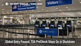 Global Entry paused shutdown cues at JFK arrivals, standard passport control lanes and longer queueing for U.S. entry
