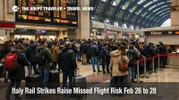 Crowds at Milano Centrale during Italy rail strike airport transfers, as travelers rush for Malpensa links