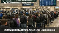 Shutdown TSA staffing strain shown by longer morning security lines at Atlanta airport checkpoints and fewer open screening lanes