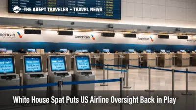US airline passenger rights debate at DFW check in counters with delay notices and traveler help screens