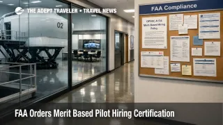 Merit based pilot hiring certification policy, quiet airline simulator bay that signals training and standards