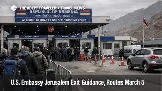 U.S. Embassy Jerusalem exit guidance drives queues at Allenby crossing as travelers time land departures