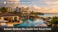 Wyndham Grand Barbados resort exterior tied to a Barbados Wyndham Rewards offer with double points for eligible stays