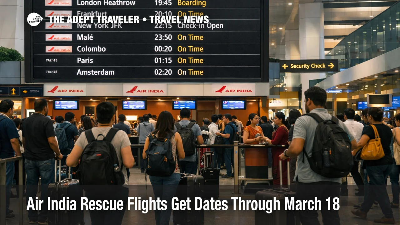 Air India extra flights board in Delhi as travelers rebook March 10 to 18 international routes through India