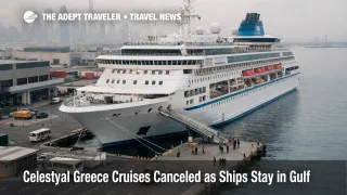 Celestyal Greece cruise cancellations, ship docked in Dubai as delayed Gulf repositioning disrupts Athens sailings