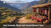 Intrepid women's expeditions visualized in Peru's Sacred Valley with an Andean trail and women led tourism setting