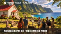 Kalaupapa Saints Tour visitors walk a guided route on Molokai, showing limited access to the historic settlement