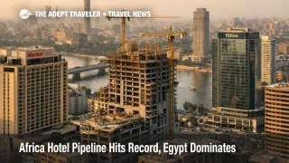 Africa hotel pipeline growth shown through Cairo hotel towers and active construction tied to Egypt's market lead