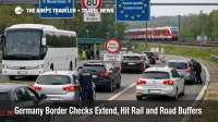 Germany border checks slow cars and coaches at a land crossing, showing added buffer risk for overland Europe trips