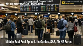 Fuel spike airfare increases shown by long haul check in queues at Sydney Kingsford Smith Airport