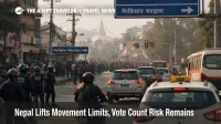 Nepal election travel disruption in Kathmandu as traffic and police presence slow airport transfers after movement limits lift
