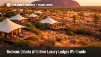 Beckons luxury lodges debut with an iconic outback lodge view at Longitude 131° near Uluṟu in Australia