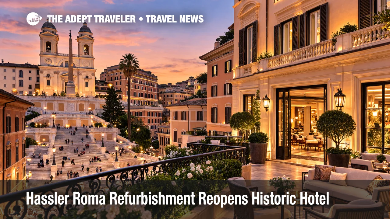 Hassler Roma refurbishment brings refreshed luxury hotel spaces above the Spanish Steps in Rome ahead of a larger spa debut