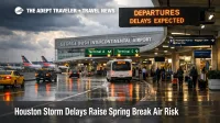 Houston airport delays at George Bush Intercontinental Airport after storms during the spring break travel rush
