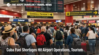 Cuba fuel shortages at Havana airport show longer check in lines and disrupted passenger flow before departures