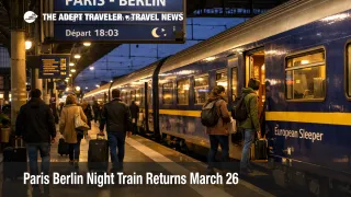 Paris Berlin night train boarding at Paris Gare du Nord, showing the revived overnight rail link before departure