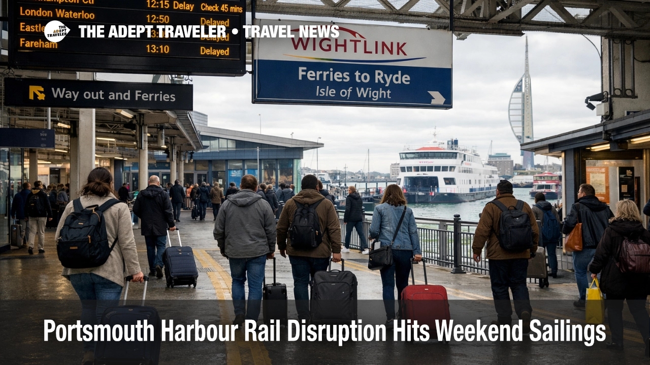 Portsmouth Harbour rail disruption delays station to ferry transfers as weekend travelers head toward Isle of Wight links