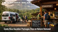 Costa Rica vacation packages scene near Arenal shows guided arrivals and concierge support for nature focused travel