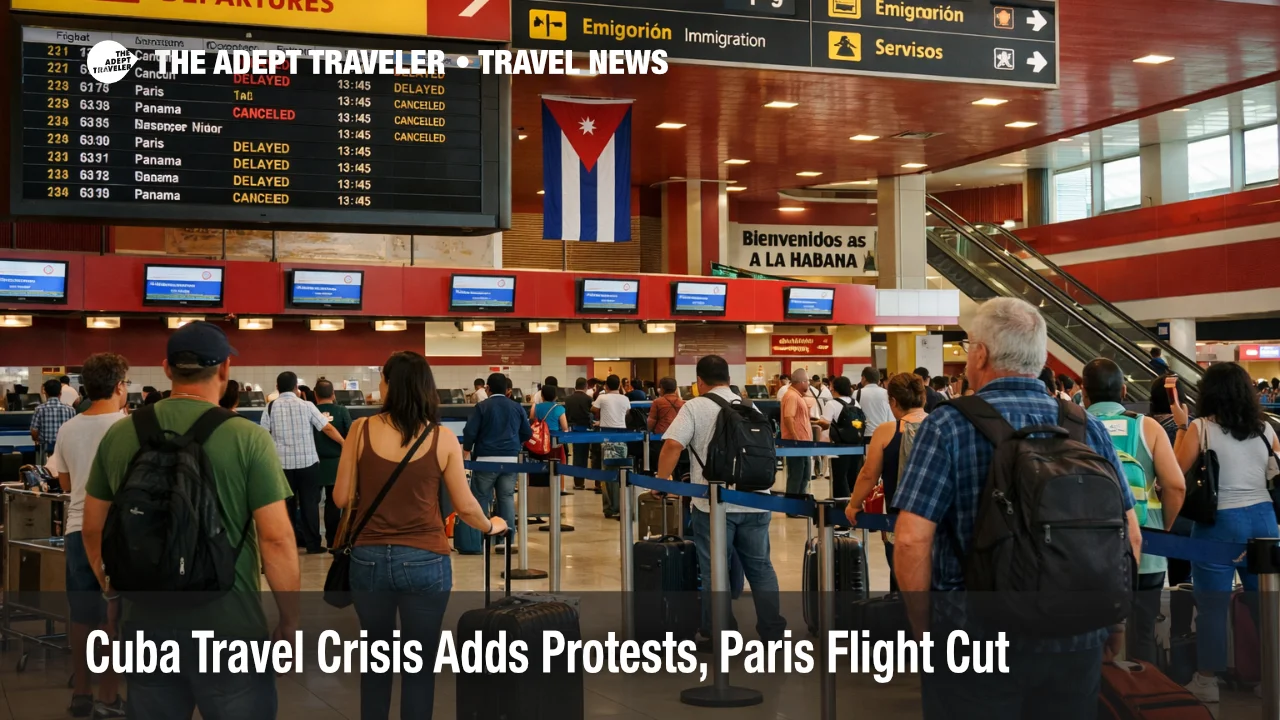 Cuba travel crisis at Havana airport shows Terminal 3 queues and disrupted departures after Terminal 2 closure