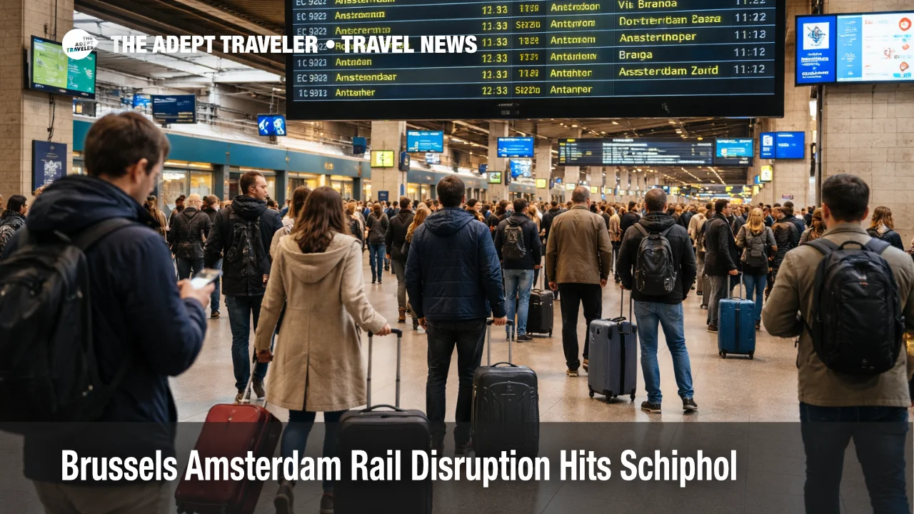 Brussels Amsterdam rail disruption at Brussels South shows travelers rechecking Dutch train departures