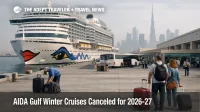 AIDA Gulf winter cruises scene at Dubai port as travelers face canceled 2026-27 sailings and winter rebooking choices