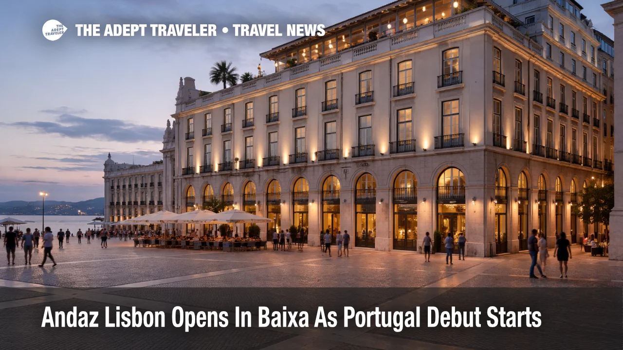 Andaz Lisbon opening in Baixa shows Hyatt's new Portugal debut hotel beside Praça do Comércio in central Lisbon