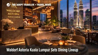Waldorf Astoria Kuala Lumpur dining launch visual showing a new luxury hotel restaurant setting in Malaysia