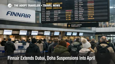 Finnair Dubai Doha suspensions shown by Helsinki Airport departure screens and travelers facing Gulf route disruption