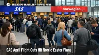 SAS April flight cuts shown by crowded Copenhagen terminal lines as Nordic travelers rebook Easter flights