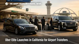 Uber Elite airport transfers at LAX show a reserved luxury pickup zone for chauffeur style arrivals and baggage claim service