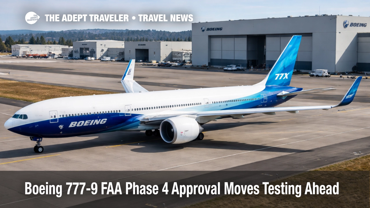 Boeing 777-9 certification testing at Paine Field signals progress toward 2027 airline deliveries and future long haul capacity