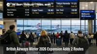 British Airways winter 2026 expansion shown on Heathrow departure boards as long haul travelers check Melbourne and Colombo flights