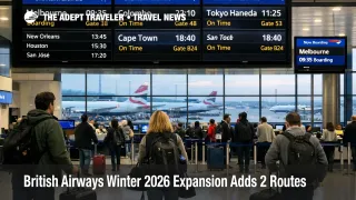 British Airways winter 2026 expansion shown on Heathrow departure boards as long haul travelers check Melbourne and Colombo flights