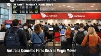Virgin Australia domestic fares rise as travelers queue at Sydney Airport domestic check in counters