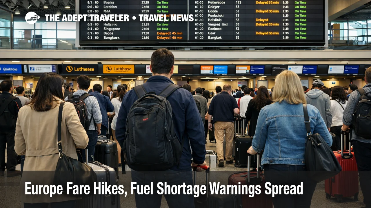 Europe airline fuel shortages drive longer check in lines and tighter departure options at Frankfurt Airport