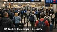 TSA shutdown delays at Atlanta airport show long security lines and checkpoint congestion during the U.S. spring travel surge