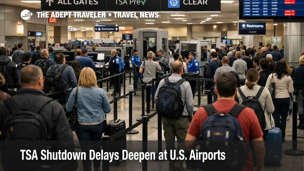 TSA shutdown delays at Atlanta airport show long security lines and checkpoint congestion during the U.S. spring travel surge