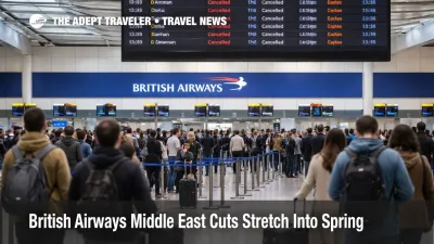 British Airways Middle East cuts shown on Heathrow departure boards as travelers wait for spring rebooking decisions